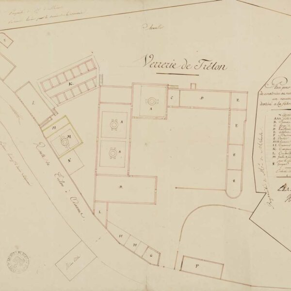 Plan d’ensemble de la verrerie de Trélon