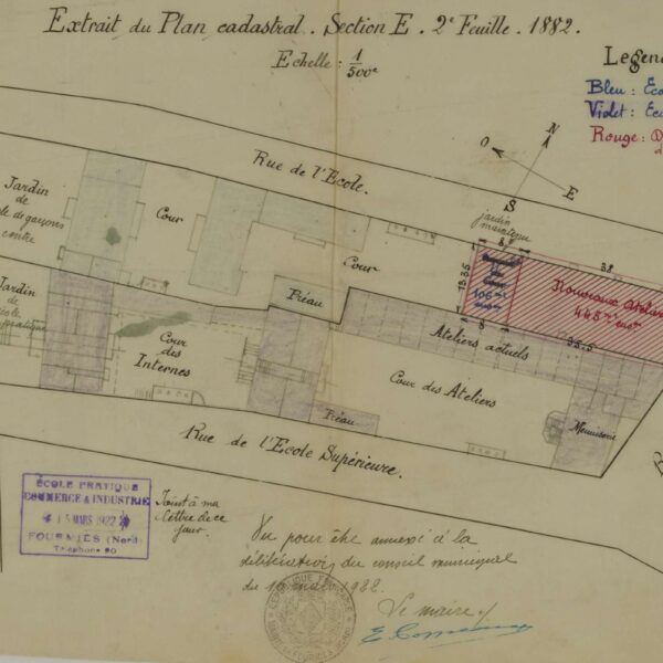 Extrait du plan cadastral de 1882