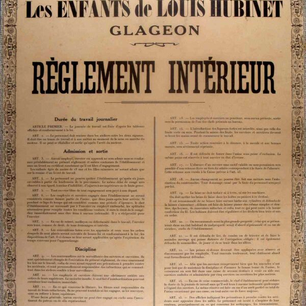 Réglement intérieur – Les Enfants de Louis Hubinet