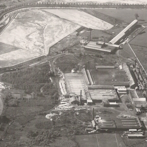 Vue aérienne de l&rsquo;usine de Boussois en 1935